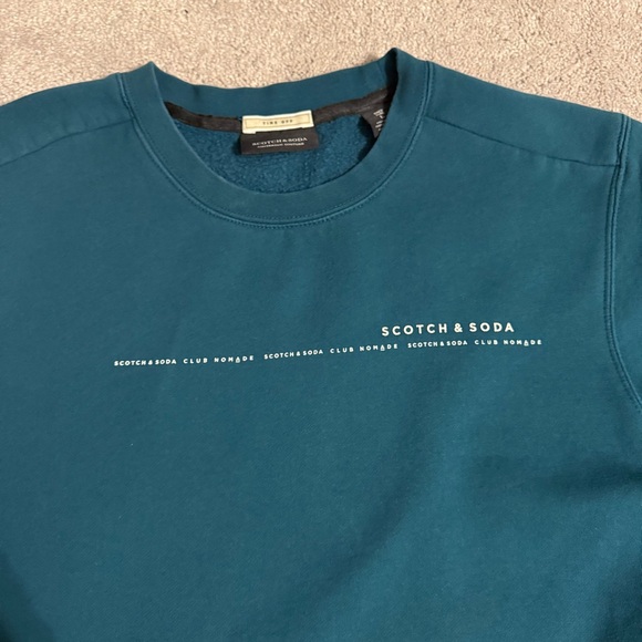 Scotch & Soda Deep Teal Crewneck Sweater - Picture 4 of 7